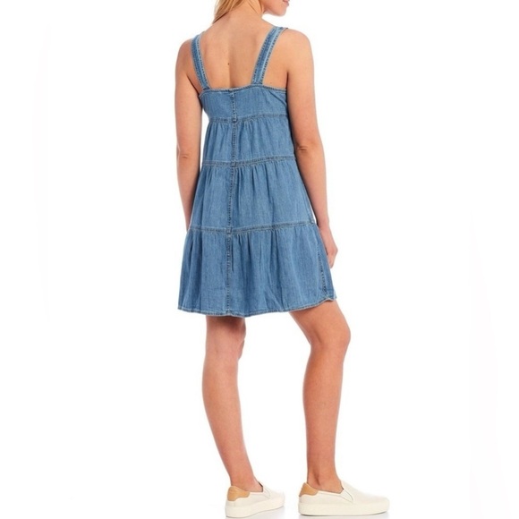 Levi's Blue Buttoned Sleeveless Sundress - Picture 3 of 10